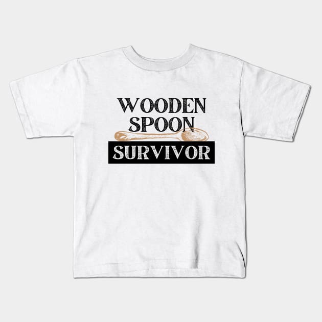 Wooden Spoon Survivor Kids T-Shirt by LAASTORE